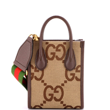 Gucci Vertical Tote Jumbo Gg Canvas Mini