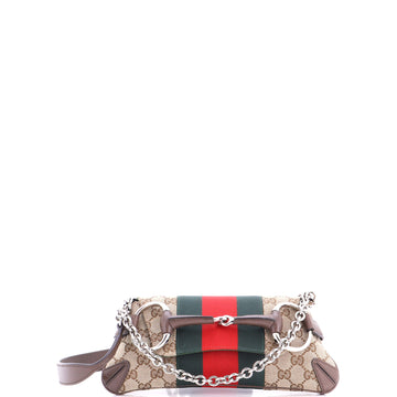 Gucci Horsebit Nm Web Chain Clutch Gg