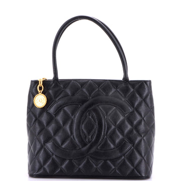 Chanel Medallion Tote Quilted Caviar