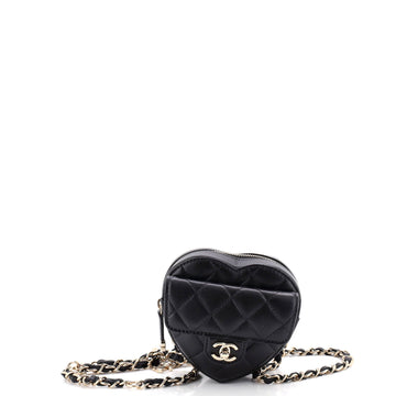 Chanel Cc In Love Heart Belt Bag Quilted
