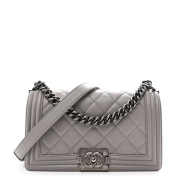 Chanel Calfskin Quilted Medium Boy Flap