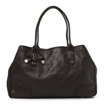 Guccissima Medium Princy Tote Dark Brown