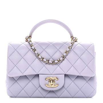 Chanel Lambskin Quilted Mini Top Handle