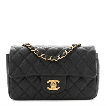 Chanel Metallic Caviar Quilted Mini