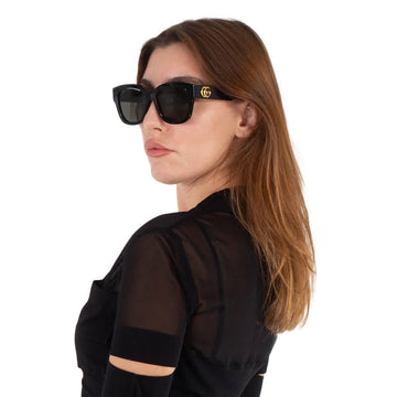 Gucci Grey Square Ladies Sunglasses 54