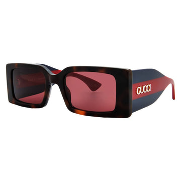 Gucci Red Rectangular Ladies Sunglasses