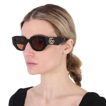 Gucci Brown Geometric Ladies Sunglasses
