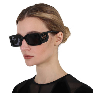 Gucci Grey Rectangular Ladies Sunglasses