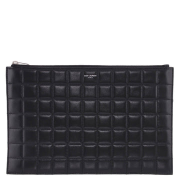 Saint Laurent Quilted Leather Logo Pouch