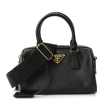 Prada Saffiano Lux Mini Boston Crossbody