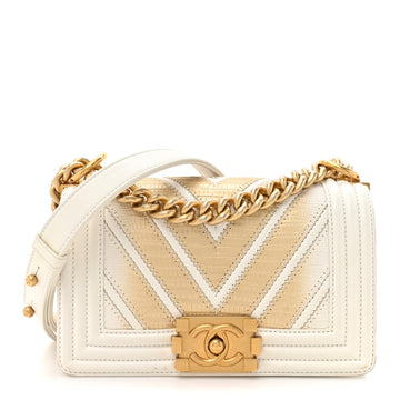 Chanel Lizard Chevron Small Boy Flap