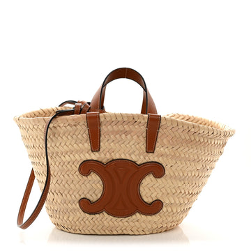 Celine Raffia Calfskin Triomphe Teen