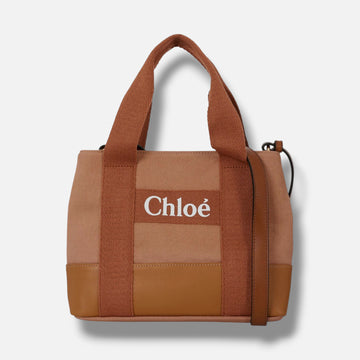 Chloe Kid's Brown Logo Cotton Shoulder