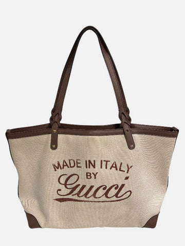 Gucci Women's Beige Logo Canvas Leather