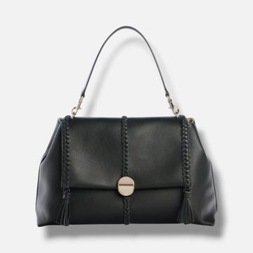 Chloé Women's Black Leather Linen