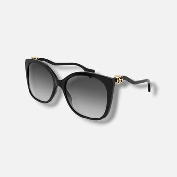 Gucci Women Black Oversize Sunglasses