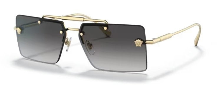 Versace 60Mm Gold Rectangle Women's