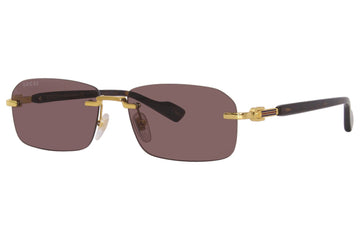 Gucci Sunglasses Men's Gold/Brown Lenses
