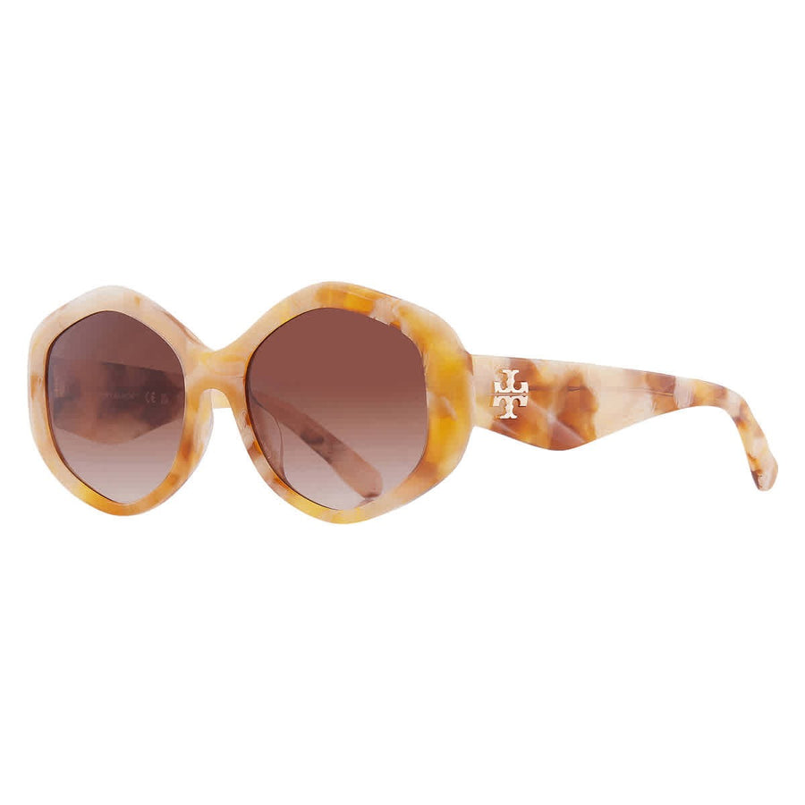 Tory Burch Kira Brown Gradient Geometric