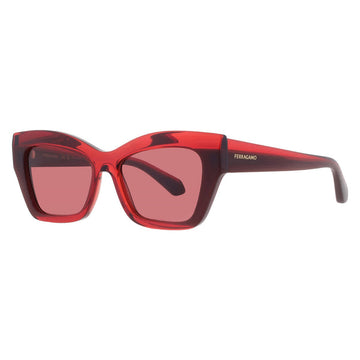 Ferragamo Red Cat Eye Ladies Sunglasses