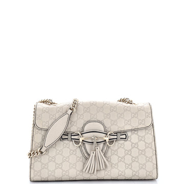 Emily Chain Flap Bag Guccissima Leather