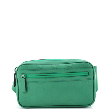 Gucci Front Zip Belt Bag Gg Rubber