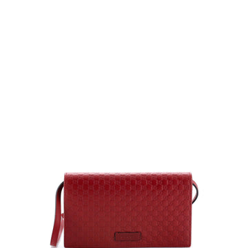 Wallet On Strap Microguccissima Leather