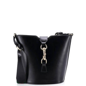 Gucci Jackie Web Bucket Bag Leather