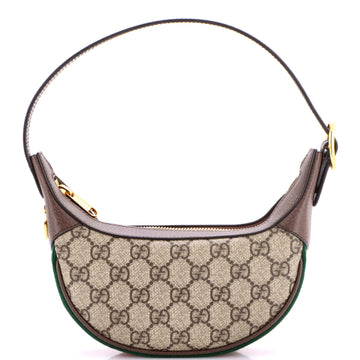 Gucci Ophidia Half Moon Bag Gg Coated