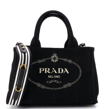 Prada Canapa Convertible Shopping Tote