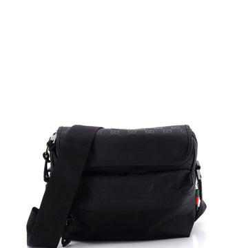 Web Flap Crossbody Bag Guccissima Nylon