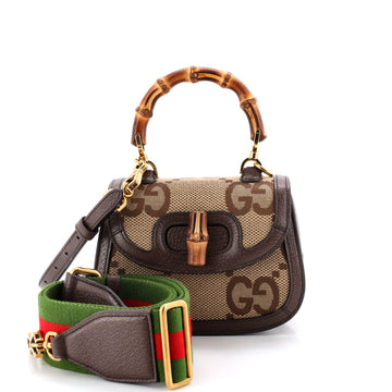 Gucci Bamboo Top Handle Bag Jumbo Gg