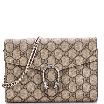 Gucci Dionysus Chain Wallet Gg Coated