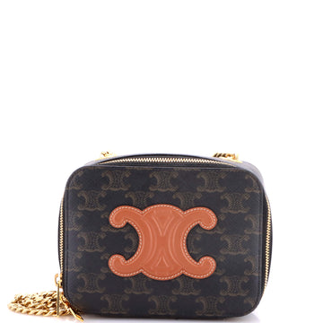 Celine Cuir Triomphe Box Chain Crossbody