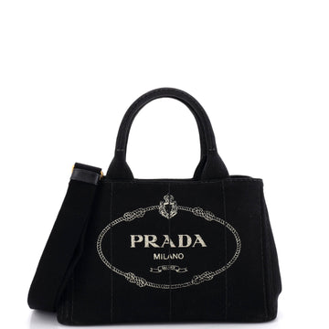 Prada Canapa Convertible Tote Canvas