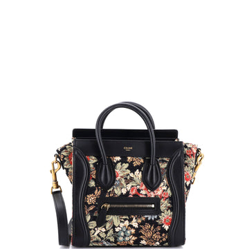Celine Luggage Bag Printed Jacquard And