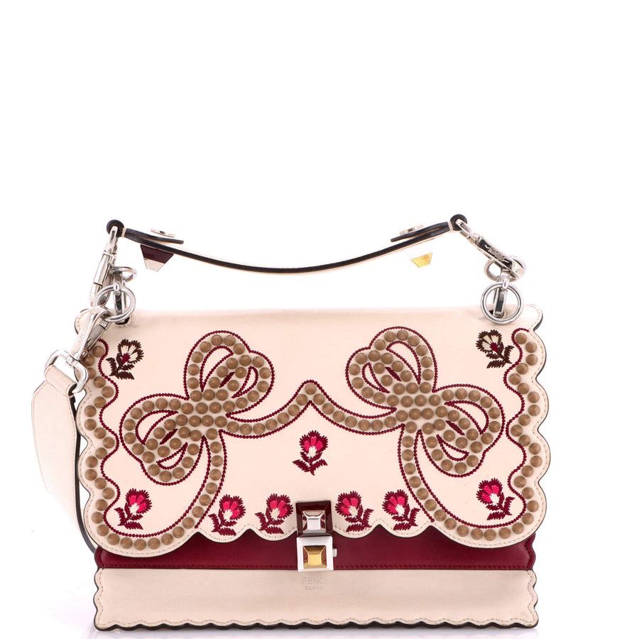 Fendi Kan I Bag Embroidered Studded