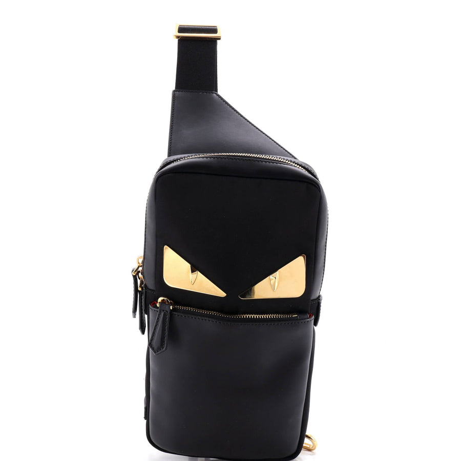 Fendi Monster Sling Bag Nylon And