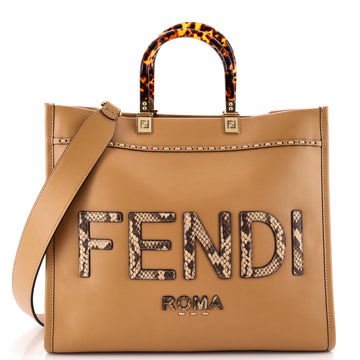 Fendi Sunshine Shopper Tote Leather With