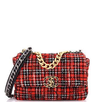 Chanel 19 Flap Bag Quilted Tweed Medium