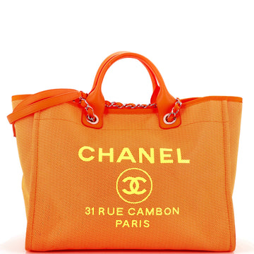 Chanel Deauville Tote Mixed Fibers Large