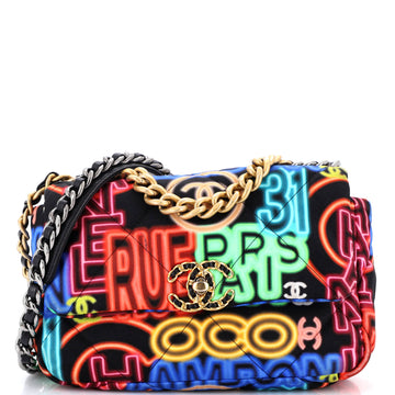 Chanel 19 Flap Bag Quilted Graffiti