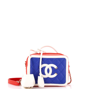 Chanel Filigree Vanity Case Quilted
