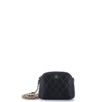 Chanel Cc Dome Zip Clutch With Chain