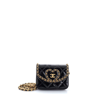 Chanel Heart Chain Flap Bag Quilted
