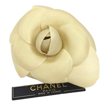 Chanel Camellia Brooch Beige Ivory