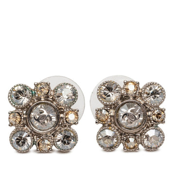 Chanel Cc Logo Earrings Sterling Silver