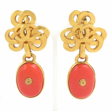 Chanel Cc Logo Clip-On Earrings Gold-