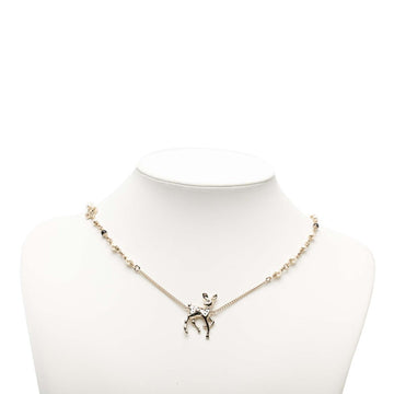Chanel Cc Logo Chain Pendant Necklace