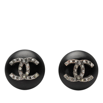 Chanel Cc Logo Round Clip-On Earrings